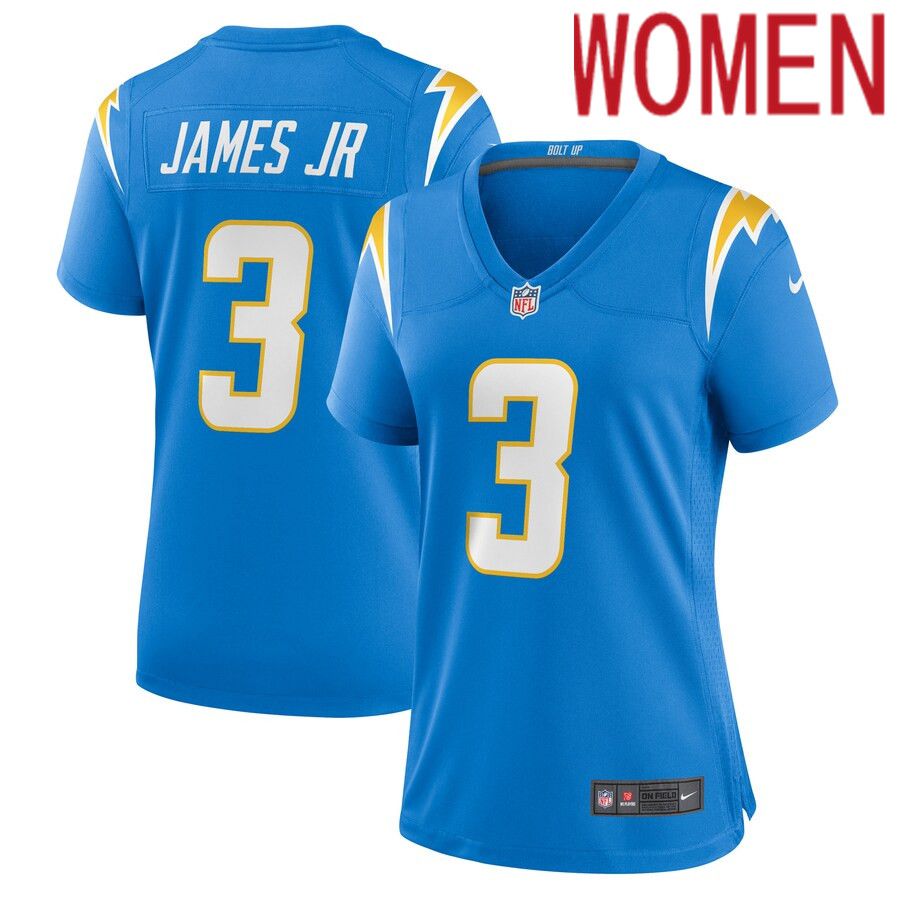 Women Los Angeles Chargers #3 Derwin James Jr. Nike Powder Blue Game NFL Jersey->women nfl jersey->Women Jersey
